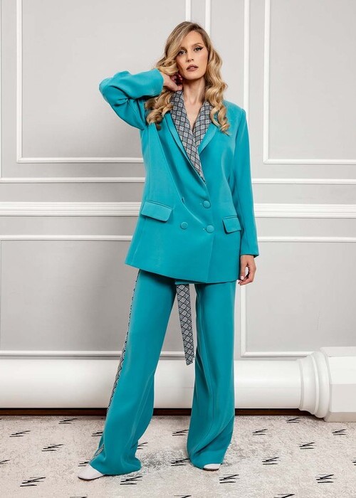 Turquoise Oversize Suit