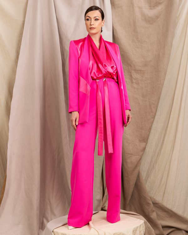 Pink Satin Suit